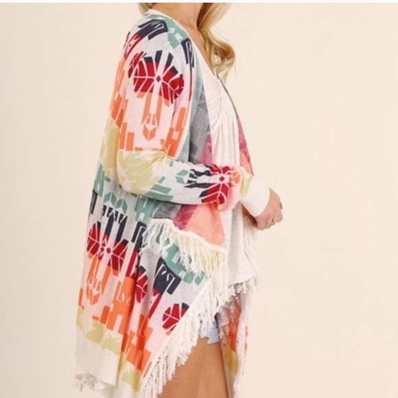 LAST ONE!!☝🏼rainbow 🌈 geometric Cardigan❤️🧡💛💚 - Picture 4 of 6